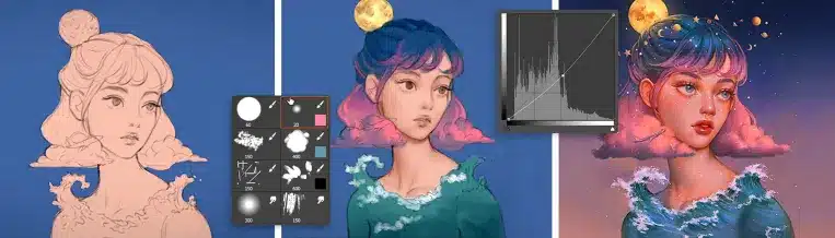 Digital Fantasy Portraits with Photoshop image